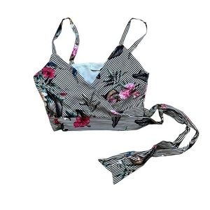 Dress Forum Wrap Crop Top with side tie size small